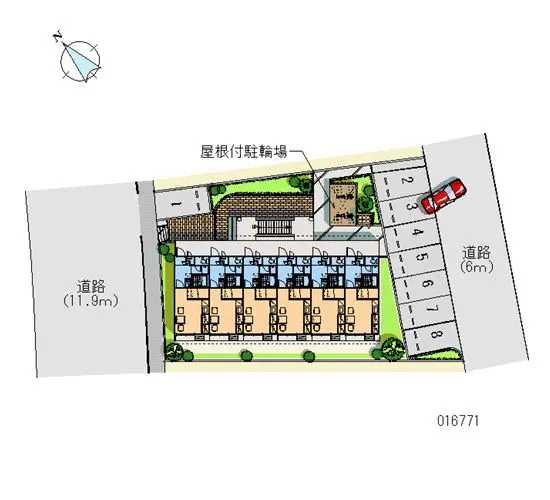 ★手数料０円★能美市緑が丘１丁目　月極駐車場（LP）